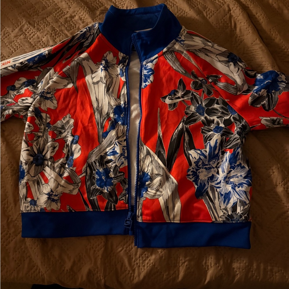 Nike White and Pink Jacket